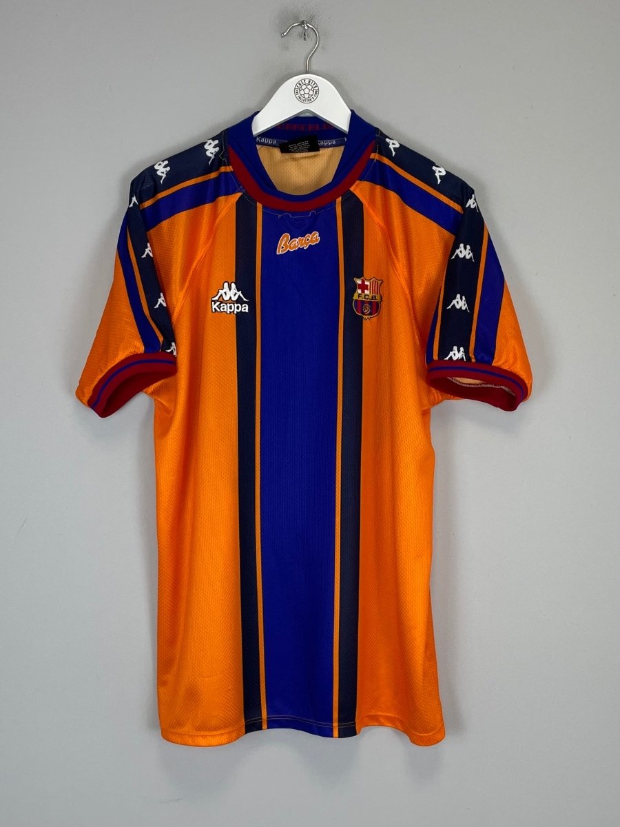 1997/98 BARCELONA GUARDIOLA 4 AWAY SHIRT (XL) KAPPA - Cult Kits - XL - Buy Vintage Football Shirts, Authentic Retro Football Shirts For Sale, Classic Football Shirts & Soccer Jersey