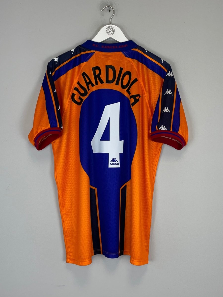 1997/98 BARCELONA GUARDIOLA 4 AWAY SHIRT (XL) KAPPA - Cult Kits - XL - Buy Vintage Football Shirts, Authentic Retro Football Shirts For Sale, Classic Football Shirts & Soccer Jersey