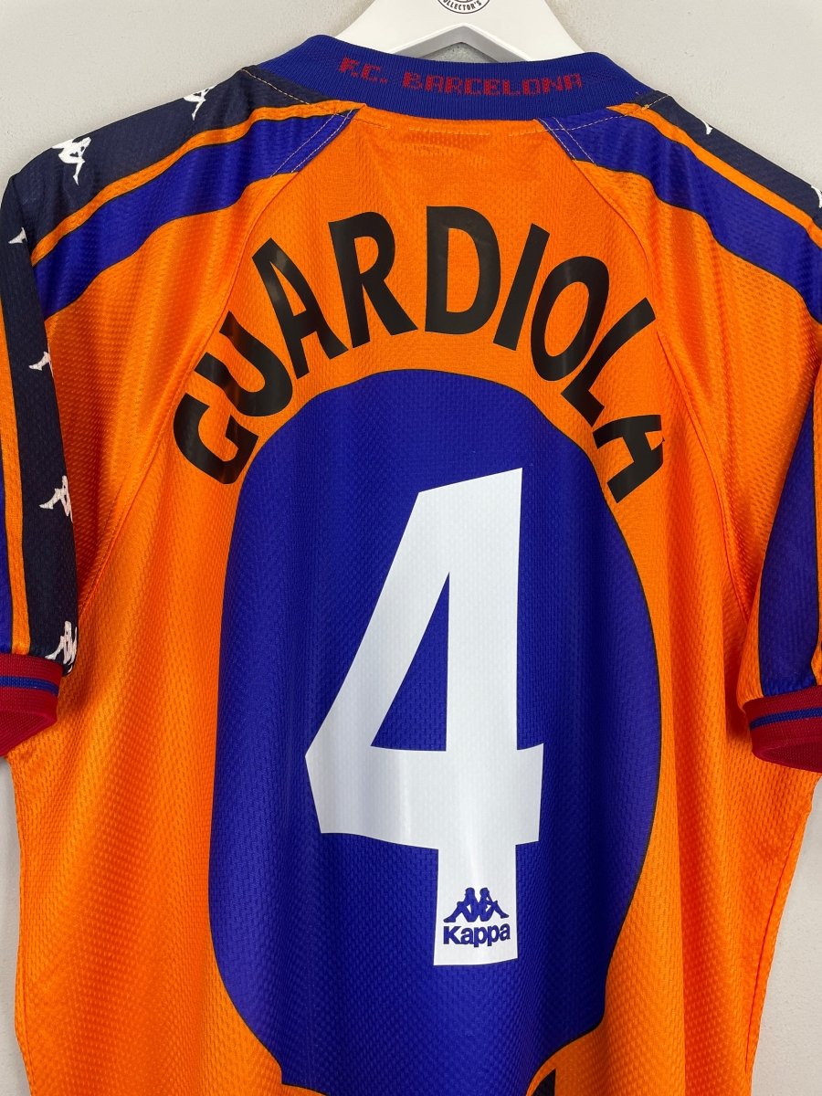 1997/98 BARCELONA GUARDIOLA 4 AWAY SHIRT (XL) KAPPA - Cult Kits - XL - Buy Vintage Football Shirts, Authentic Retro Football Shirts For Sale, Classic Football Shirts & Soccer Jersey