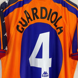 1997/98 BARCELONA GUARDIOLA 4 AWAY SHIRT (XL) KAPPA - Cult Kits - XL - Buy Vintage Football Shirts, Authentic Retro Football Shirts For Sale, Classic Football Shirts & Soccer Jersey