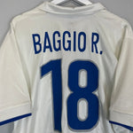 1997/98 ITALY BAGGIO 18 AWAY SHIRT (XL) NIKE - Cult Kits - XL - Buy Vintage Football Shirts, Authentic Retro Football Shirts For Sale, Classic Football Shirts & Soccer Jersey