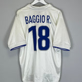 1997/98 ITALY BAGGIO 18 AWAY SHIRT (XL) NIKE - Cult Kits - XL - Buy Vintage Football Shirts, Authentic Retro Football Shirts For Sale, Classic Football Shirts & Soccer Jersey