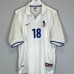 1997/98 ITALY BAGGIO 18 AWAY SHIRT (XL) NIKE - Cult Kits - XL - Buy Vintage Football Shirts, Authentic Retro Football Shirts For Sale, Classic Football Shirts & Soccer Jersey