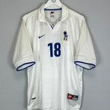 1997/98 ITALY BAGGIO 18 AWAY SHIRT (XL) NIKE - Cult Kits - XL - Buy Vintage Football Shirts, Authentic Retro Football Shirts For Sale, Classic Football Shirts & Soccer Jersey