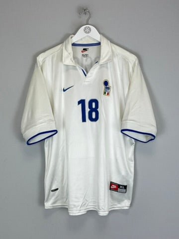 1997/98 ITALY BAGGIO 18 AWAY SHIRT (XL) NIKE - Cult Kits - XL - Buy Vintage Football Shirts, Authentic Retro Football Shirts For Sale, Classic Football Shirts & Soccer Jersey