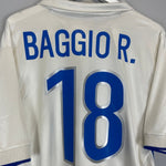 1997/98 ITALY R.BAGGIO 18 AWAY SHIRT (M) NIKE - Cult Kits - Medium - Buy Vintage Football Shirts, Authentic Retro Football Shirts For Sale, Classic Football Shirts & Soccer Jersey