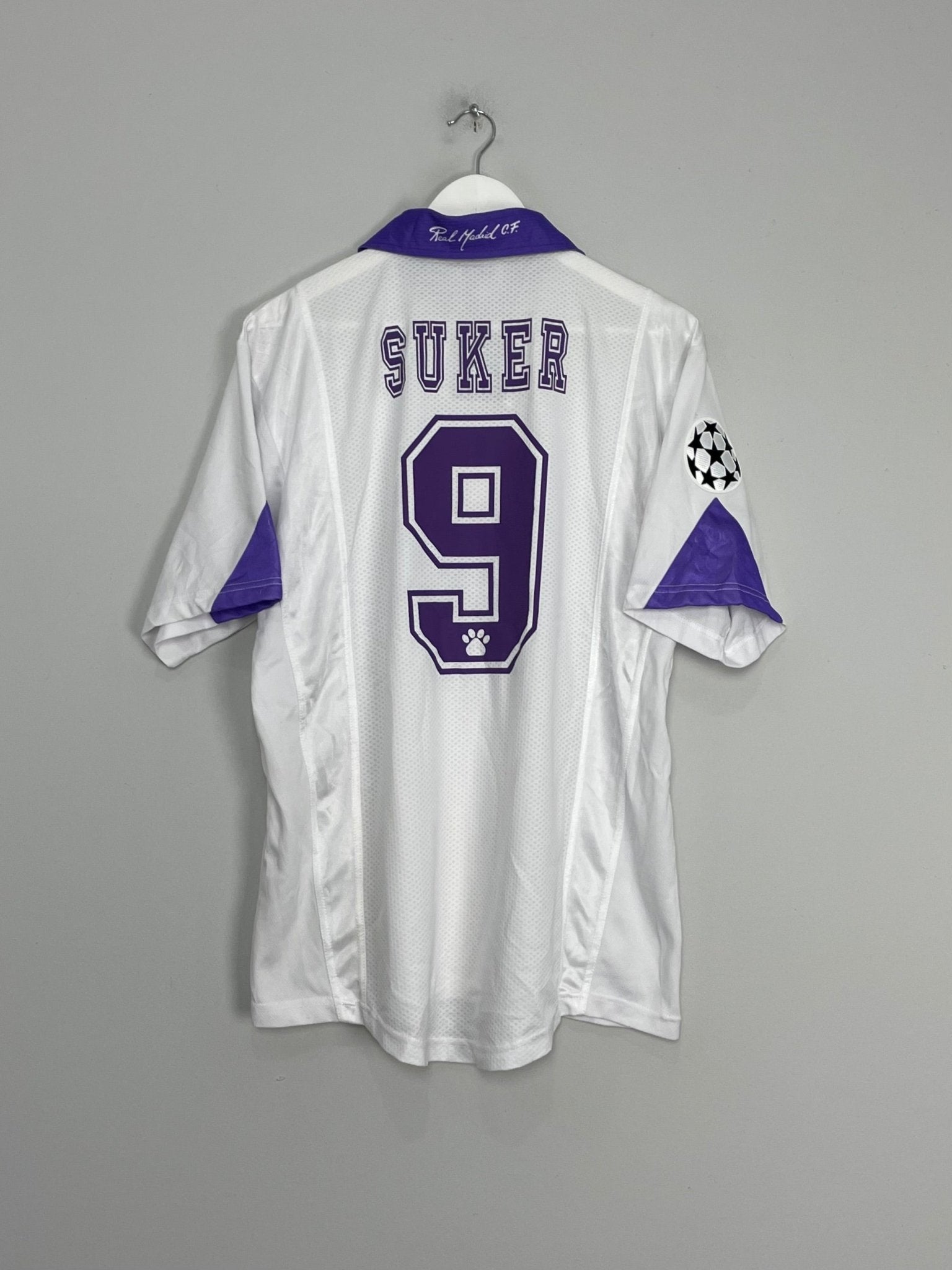 1997/98 REAL MADRID SUKER #9 C/L HOME SHIRT (L) KELME – Cult Kits