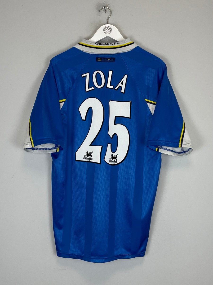 1997/99 CHELSEA ZOLA 25 HOME SHIRT (XL) UMBRO - Cult Kits - XL - Buy Vintage Football Shirts, Authentic Retro Football Shirts For Sale, Classic Football Shirts & Soccer Jersey