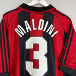 1998/00 AC MILAN MALDINI 3 HOME SHIRT (XL) ADIDAS - Cult Kits - XL - Buy Vintage Football Shirts, Authentic Retro Football Shirts For Sale, Classic Football Shirts & Soccer Jersey