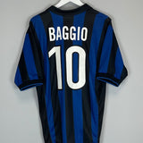 1998/99 INTER MILAN BAGGIO 10 HOME SHIRT (M) NIKE - Cult Kits - Medium - Buy Vintage Football Shirts, Authentic Retro Football Shirts For Sale, Classic Football Shirts & Soccer Jersey