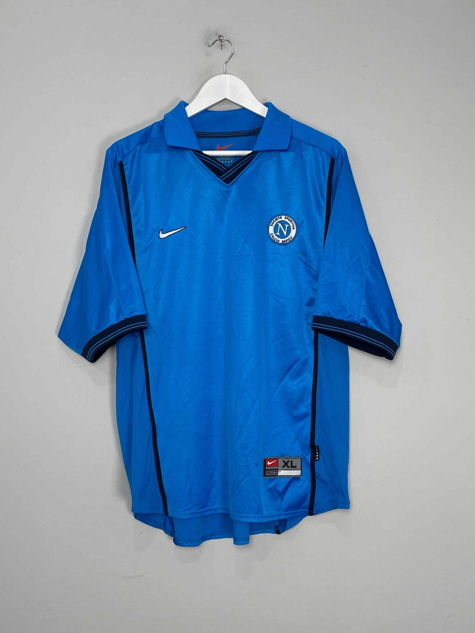 NIKE ナポリ 99-00 シーズン 青 Vネックシャツ イギリス製　XL 1999/00 NAPOLI HOME SHIRT (XL) NIKE – Cult Kits