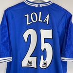 1999/01 CHELSEA ZOLA 25 HOME SHIRT (XL) UMBRO - Cult Kits - XL - Buy Vintage Football Shirts, Authentic Retro Football Shirts For Sale, Classic Football Shirts & Soccer Jersey