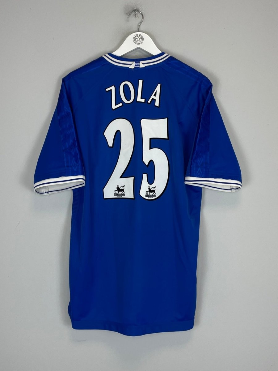 1999/01 CHELSEA ZOLA 25 HOME SHIRT (XL) UMBRO - Cult Kits - XL - Buy Vintage Football Shirts, Authentic Retro Football Shirts For Sale, Classic Football Shirts & Soccer Jersey