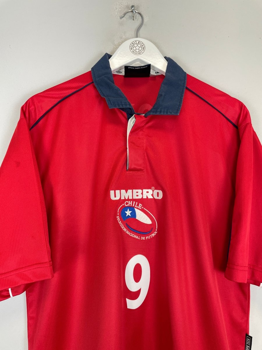 2000/01 CHILE ZAMORANO 9 HOME SHIRT (L) UMBRO - Cult Kits - Large - Buy Vintage Football Shirts, Authentic Retro Football Shirts For Sale, Classic Football Shirts & Soccer Jersey