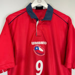 2000/01 CHILE ZAMORANO 9 HOME SHIRT (L) UMBRO - Cult Kits - Large - Buy Vintage Football Shirts, Authentic Retro Football Shirts For Sale, Classic Football Shirts & Soccer Jersey