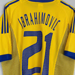 2002/03 SWEDEN IBRAHIMOVIC 21 HOME SHIRT (L) ADIDAS - Cult Kits - Large - Buy Vintage Football Shirts, Authentic Retro Football Shirts For Sale, Classic Football Shirts & Soccer Jersey