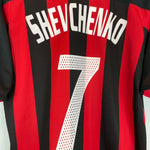 2003/04 AC MILAN SHEVCHENKO 7 HOME SHIRT (M) ADIDAS - Cult Kits - Medium - Buy Vintage Football Shirts, Authentic Retro Football Shirts For Sale, Classic Football Shirts & Soccer Jersey