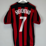 2003/04 AC MILAN SHEVCHENKO 7 HOME SHIRT (M) ADIDAS - Cult Kits - Medium - Buy Vintage Football Shirts, Authentic Retro Football Shirts For Sale, Classic Football Shirts & Soccer Jersey