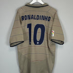 2003/04 BARCELONA RONALDINHO 10 AWAY SHIRT (XL) NIKE - Cult Kits - XL - Buy Vintage Football Shirts, Authentic Retro Football Shirts For Sale, Classic Football Shirts & Soccer Jersey