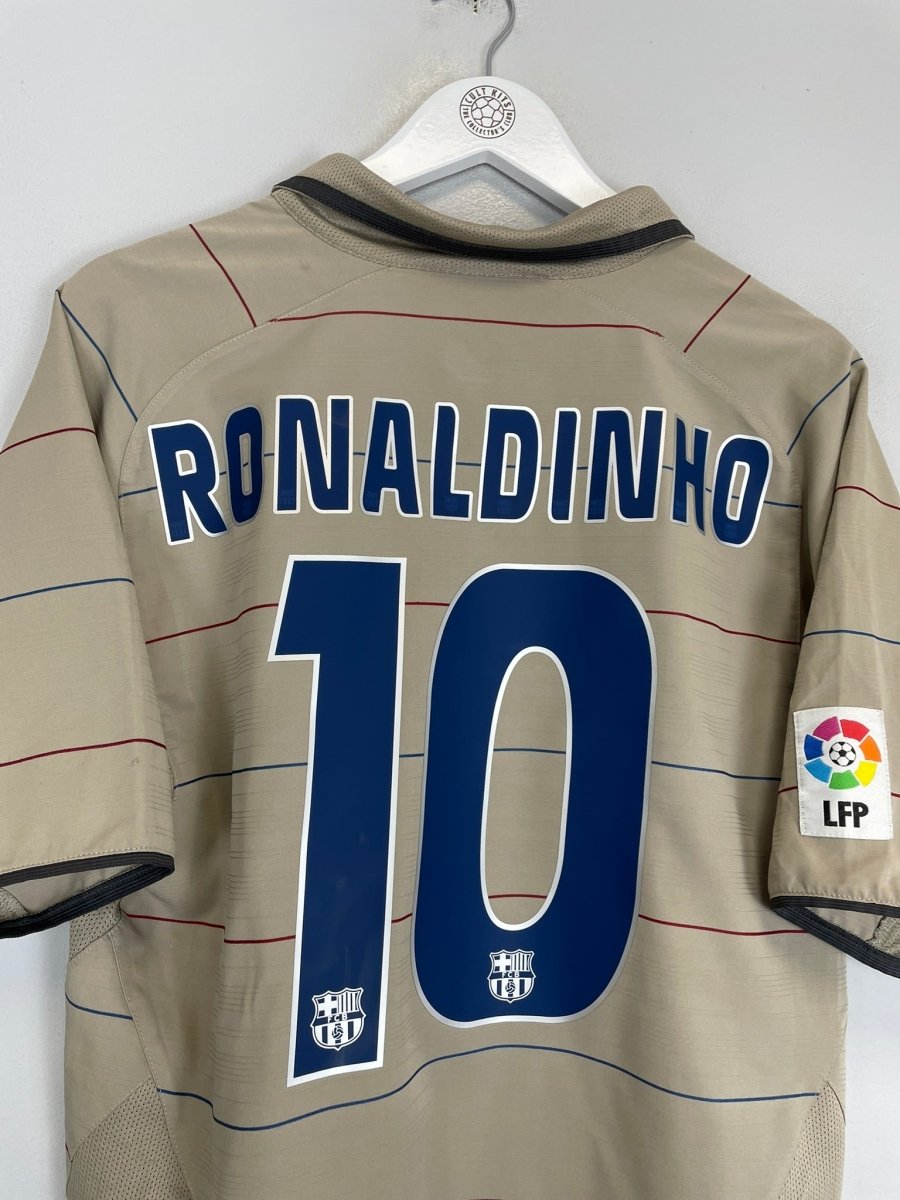 2003/05 BARCELONA RONALDINHO 10 AWAY SHIRT (M) NIKE - Cult Kits - Medium - Buy Vintage Football Shirts, Authentic Retro Football Shirts For Sale, Classic Football Shirts & Soccer Jersey