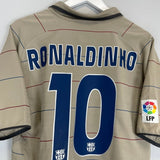 2003/05 BARCELONA RONALDINHO 10 AWAY SHIRT (M) NIKE - Cult Kits - Medium - Buy Vintage Football Shirts, Authentic Retro Football Shirts For Sale, Classic Football Shirts & Soccer Jersey