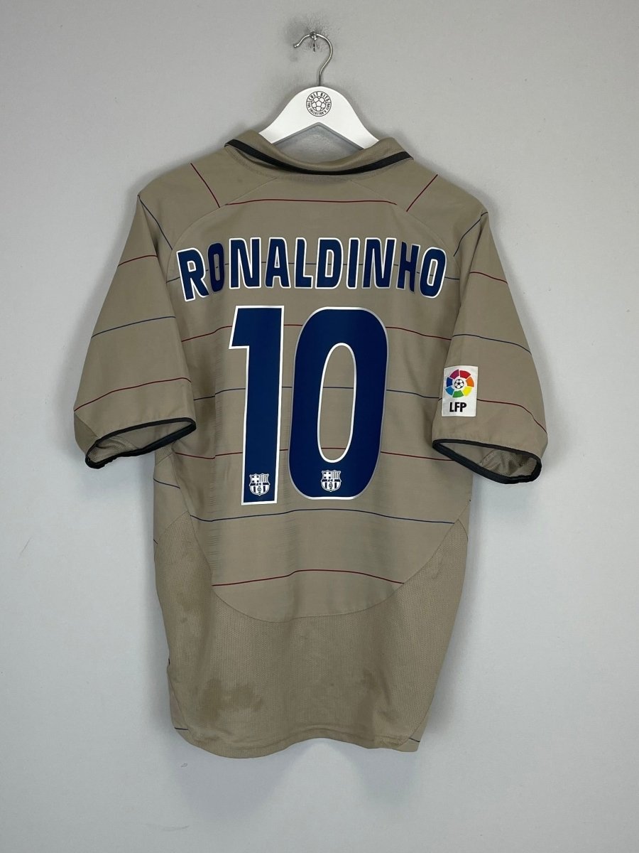 2003/05 BARCELONA RONALDINHO 10 AWAY SHIRT (M) NIKE - Cult Kits - Medium - Buy Vintage Football Shirts, Authentic Retro Football Shirts For Sale, Classic Football Shirts & Soccer Jersey