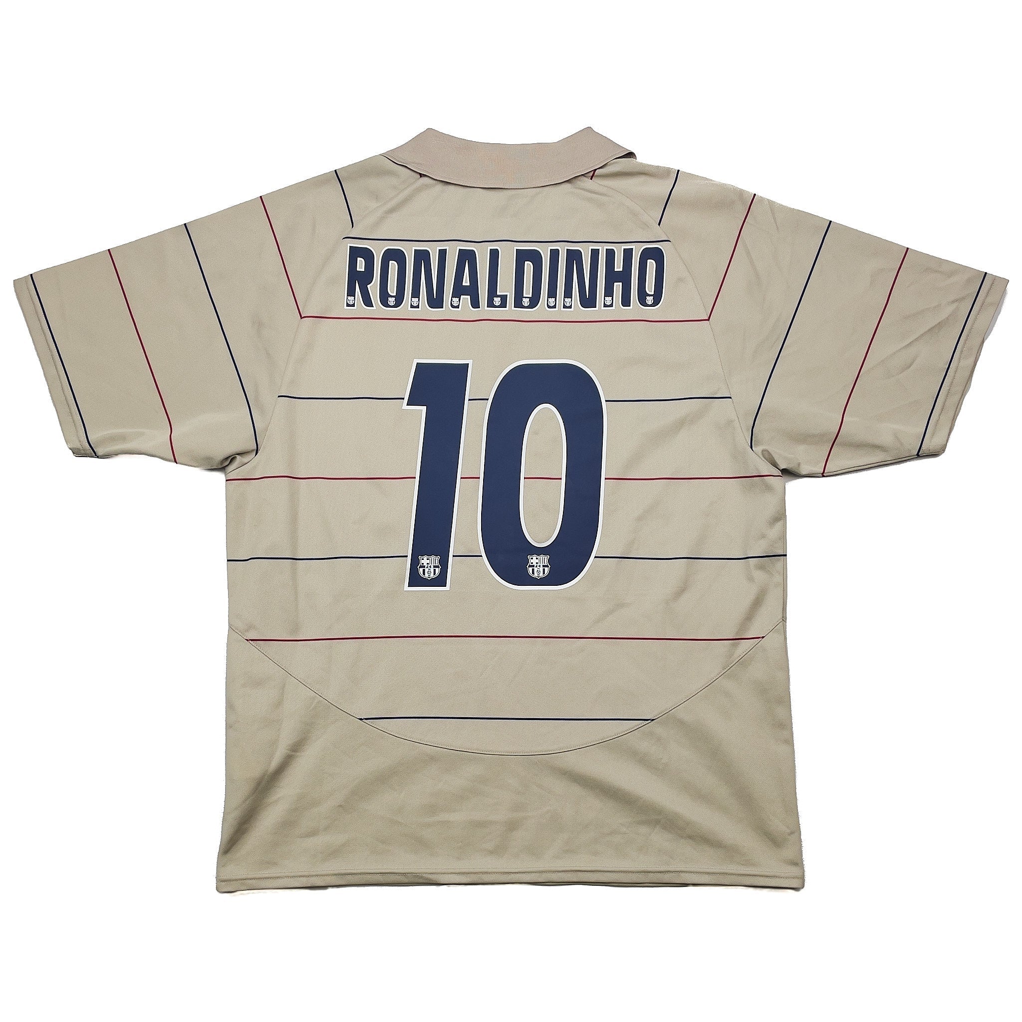 2003/05 Barcelona Ronaldinho #10 C/L Away Shirt (L) Nike Basic