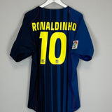 2004/05 BARCELONA RONALDINHO 10 AWAY SHIRT (XL) NIKE - Cult Kits - XL - Buy Vintage Football Shirts, Authentic Retro Football Shirts For Sale, Classic Football Shirts & Soccer Jersey