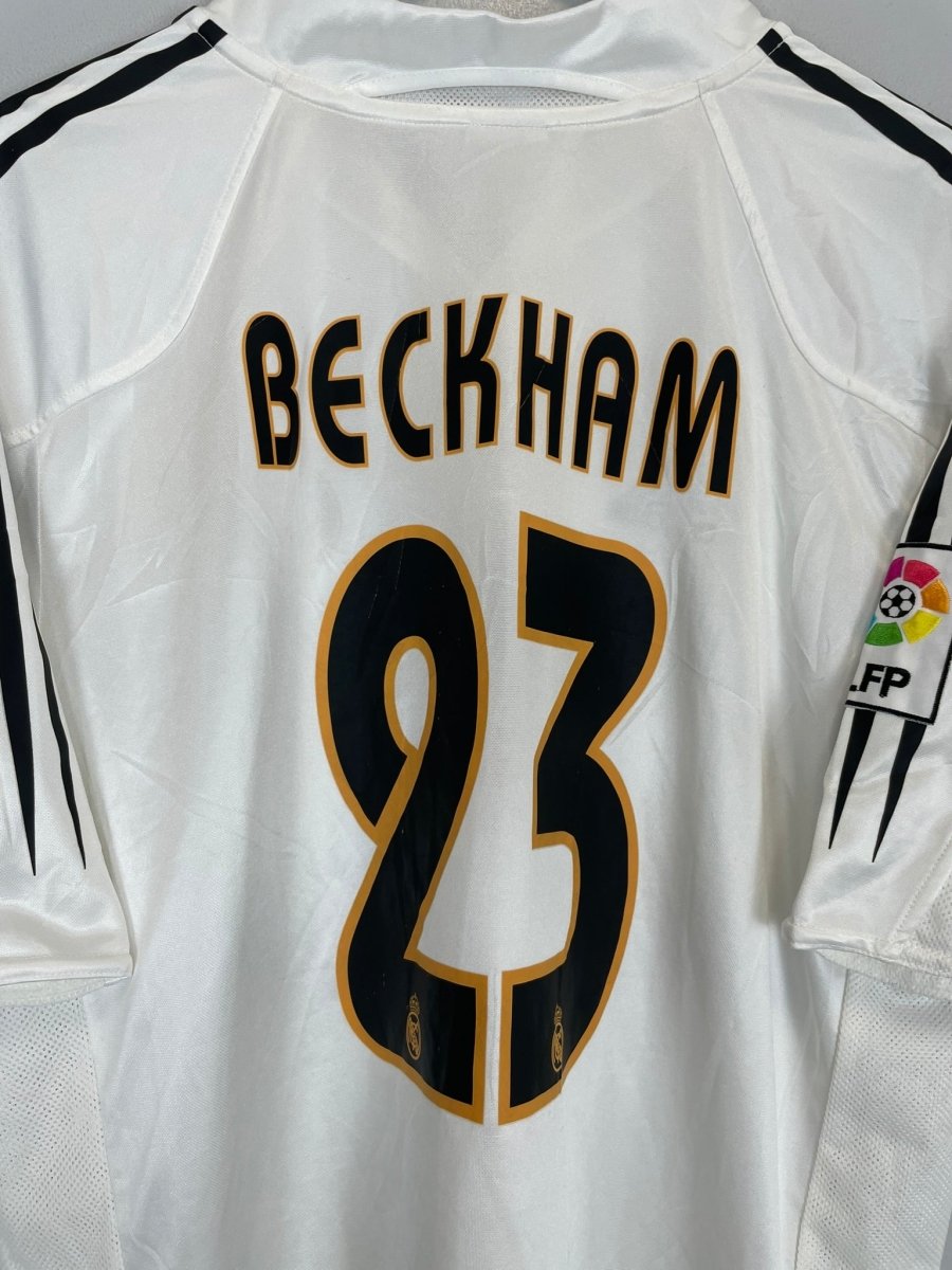 2004/05 REAL MADRID BECKHAM 23 HOME SHIRT (XL) ADIDAS - Cult Kits - XL - Buy Vintage Football Shirts, Authentic Retro Football Shirts For Sale, Classic Football Shirts & Soccer Jersey