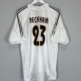 2004/05 REAL MADRID BECKHAM 23 HOME SHIRT (XL) ADIDAS - Cult Kits - XL - Buy Vintage Football Shirts, Authentic Retro Football Shirts For Sale, Classic Football Shirts & Soccer Jersey
