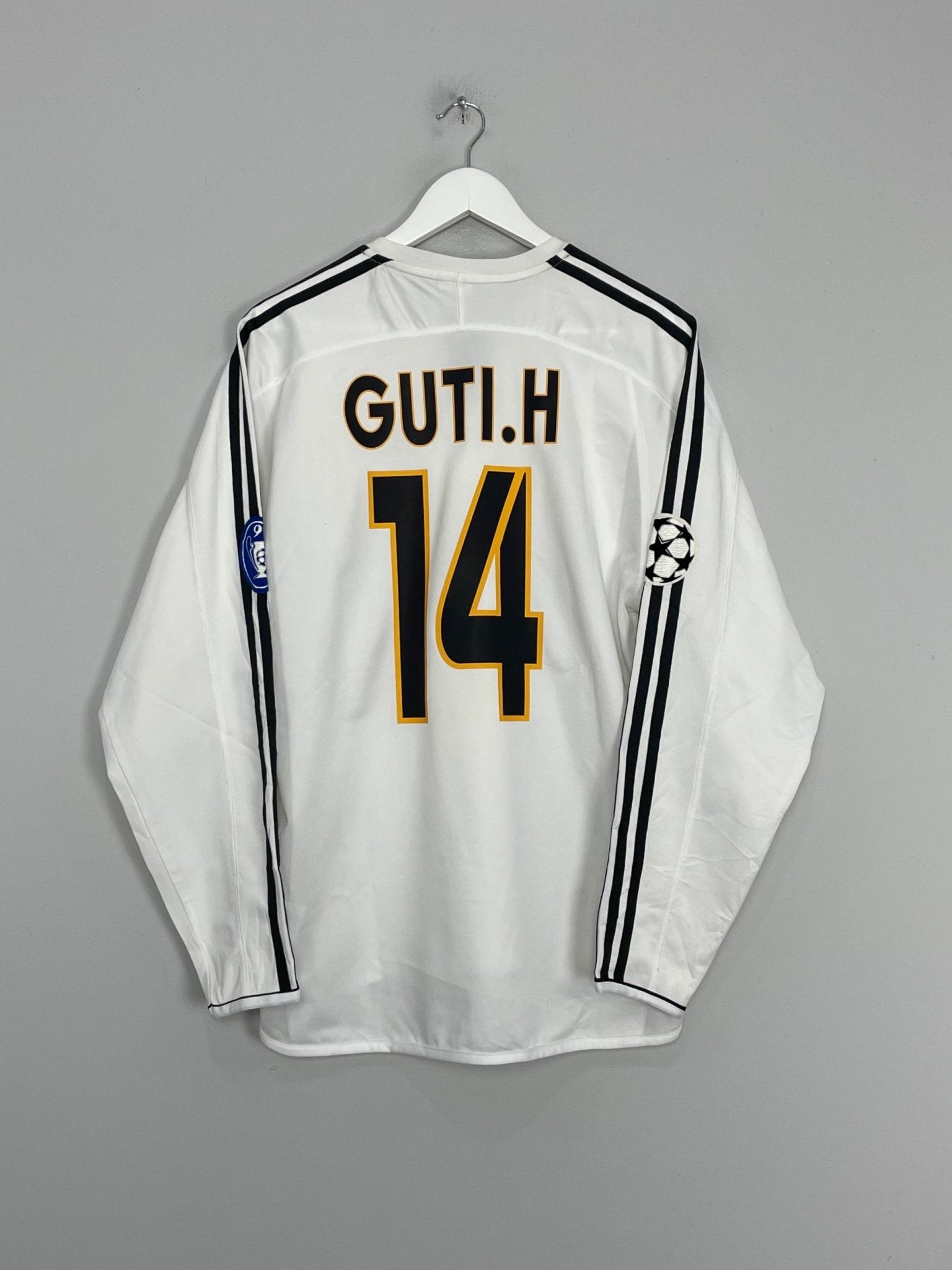 2004/05 REAL MADRID GUTI.H #14 L/S C/L HOME SHIRT (M) ADIDAS