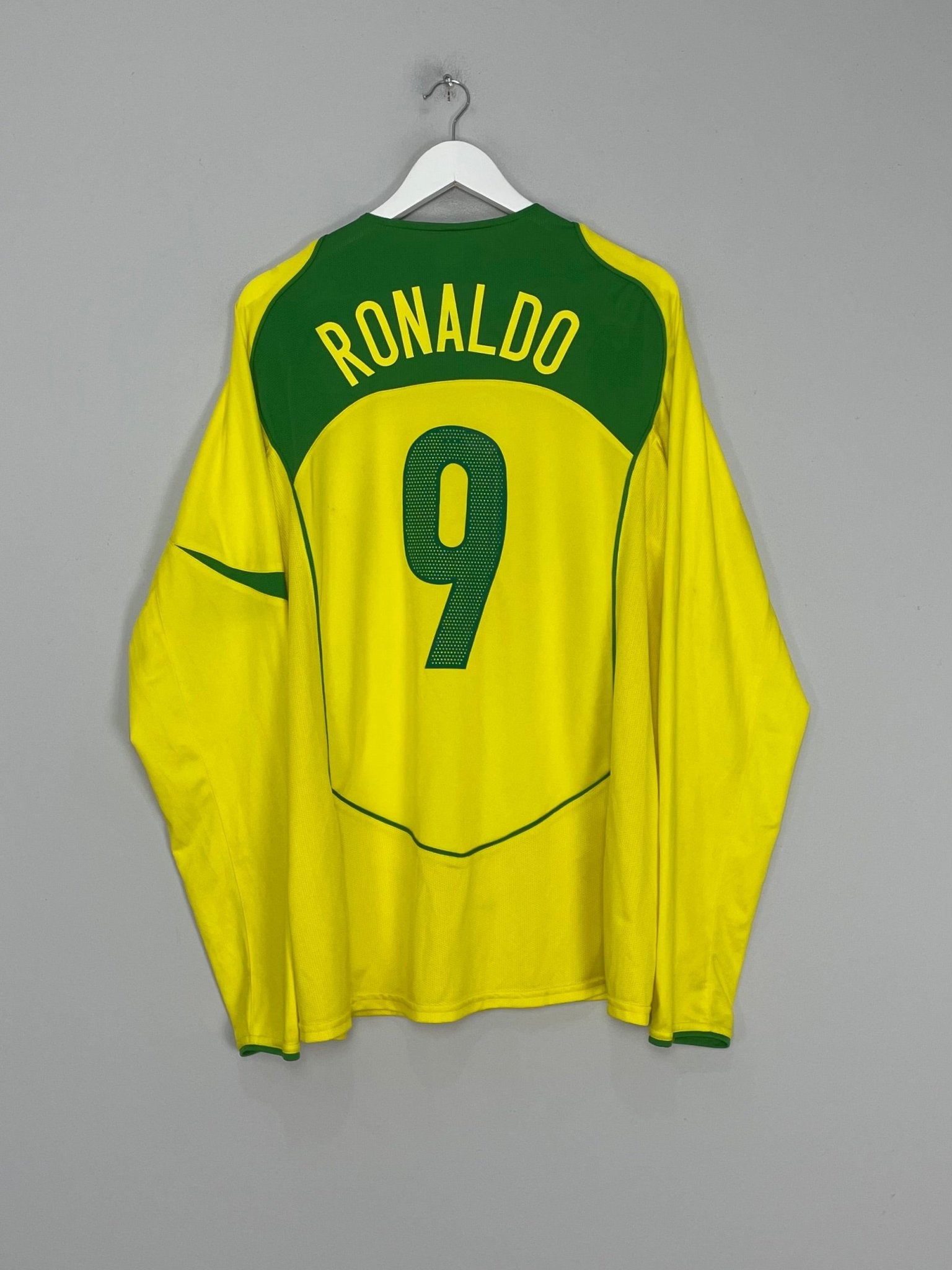 2004/06 BRAZIL RONALDO #9 L/S HOME SHIRT (XL) NIKE – Cult Kits
