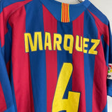 2005/06 BARCELONA MARQUEZ 4 HOME SHIRT (XL) NIKE - Cult Kits - XL - Buy Vintage Football Shirts, Authentic Retro Football Shirts For Sale, Classic Football Shirts & Soccer Jersey