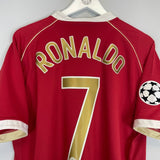 2006/07 MANCHESTER UNITED RONALDO 7 C/L HOME SHIRT (L) NIKE - Cult Kits - Large - Buy Vintage Football Shirts, Authentic Retro Football Shirts For Sale, Classic Football Shirts & Soccer Jersey
