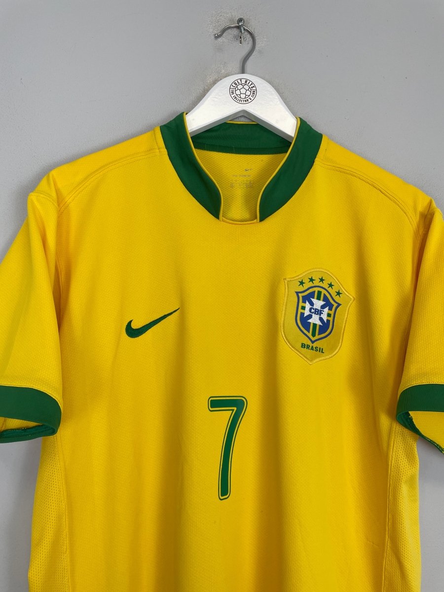 2006/08 BRAZIL ADRIANO 7 HOME SHIRT (L) NIKE - Cult Kits - Large - Buy Vintage Football Shirts, Authentic Retro Football Shirts For Sale, Classic Football Shirts & Soccer Jersey
