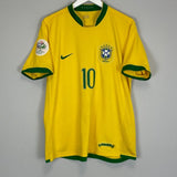 2006/08 BRAZIL RONALDINHO 10 HOME SHIRT (L) NIKE - Cult Kits - Large - Buy Vintage Football Shirts, Authentic Retro Football Shirts For Sale, Classic Football Shirts & Soccer Jersey