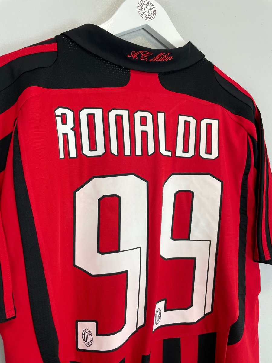 2007/08 AC MILAN RONALDO 99 HOME SHIRT (L) ADIDAS - Cult Kits - Large - Buy Vintage Football Shirts, Authentic Retro Football Shirts For Sale, Classic Football Shirts & Soccer Jersey