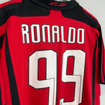 2007/08 AC MILAN RONALDO 99 HOME SHIRT (L) ADIDAS - Cult Kits - Large - Buy Vintage Football Shirts, Authentic Retro Football Shirts For Sale, Classic Football Shirts & Soccer Jersey