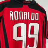 2007/08 AC MILAN RONALDO 99 HOME SHIRT (L) ADIDAS - Cult Kits - Large - Buy Vintage Football Shirts, Authentic Retro Football Shirts For Sale, Classic Football Shirts & Soccer Jersey