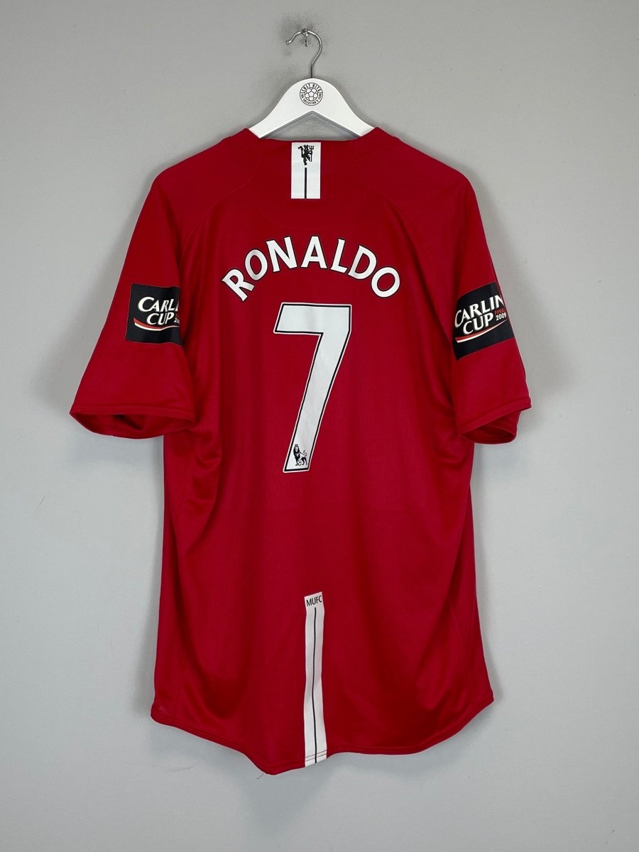2007/09 MANCHESTER UNITED RONALDO 7 *CARLING CUP FINAL* HOME SHIRT (XXL) NIKE - Cult Kits - XXL - Buy Vintage Football Shirts, Authentic Retro Football Shirts For Sale, Classic Football Shirts & Soccer Jersey
