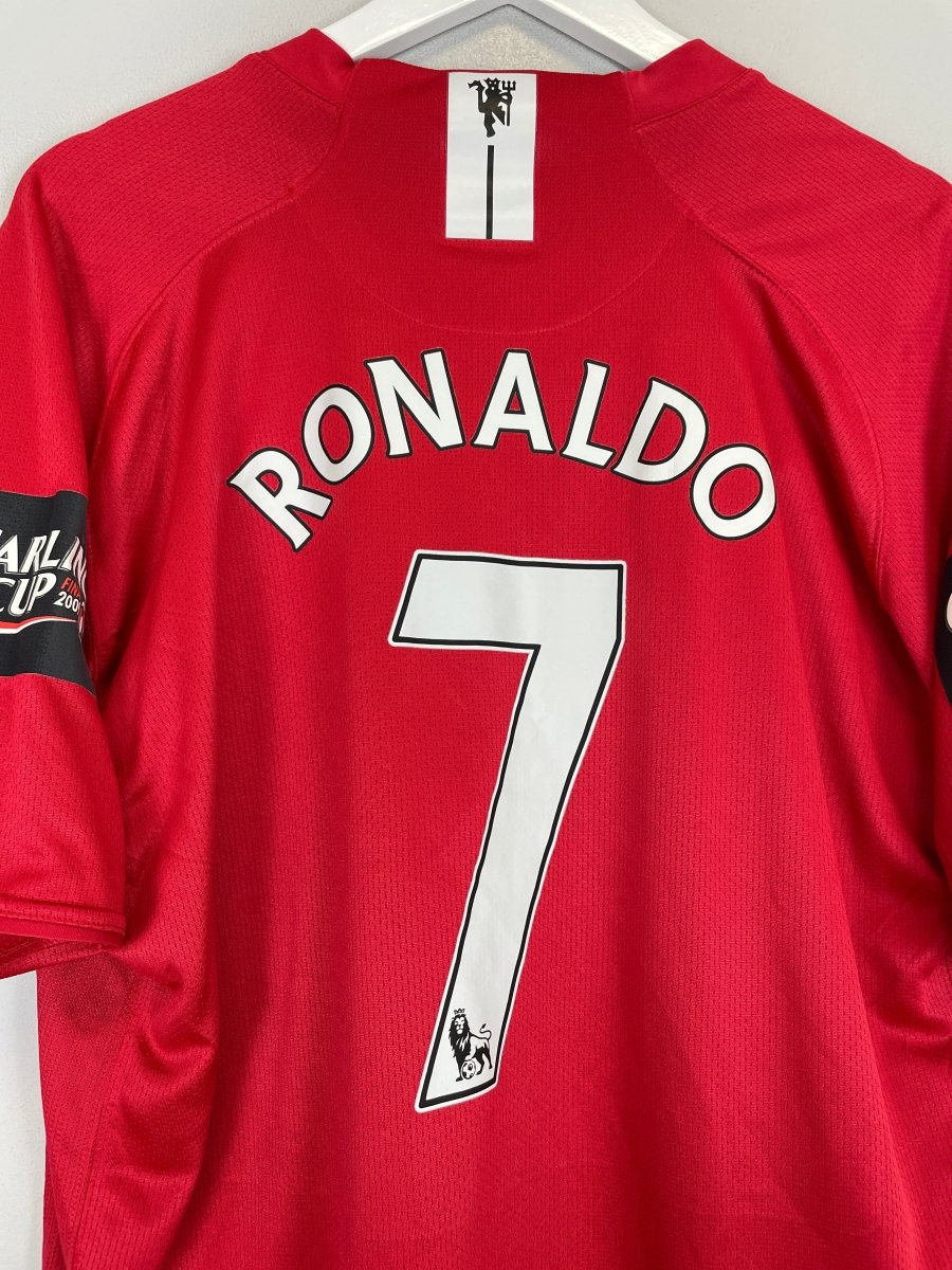 2007/09 MANCHESTER UNITED RONALDO 7 *CARLING CUP FINAL* HOME SHIRT (XXL) NIKE - Cult Kits - XXL - Buy Vintage Football Shirts, Authentic Retro Football Shirts For Sale, Classic Football Shirts & Soccer Jersey
