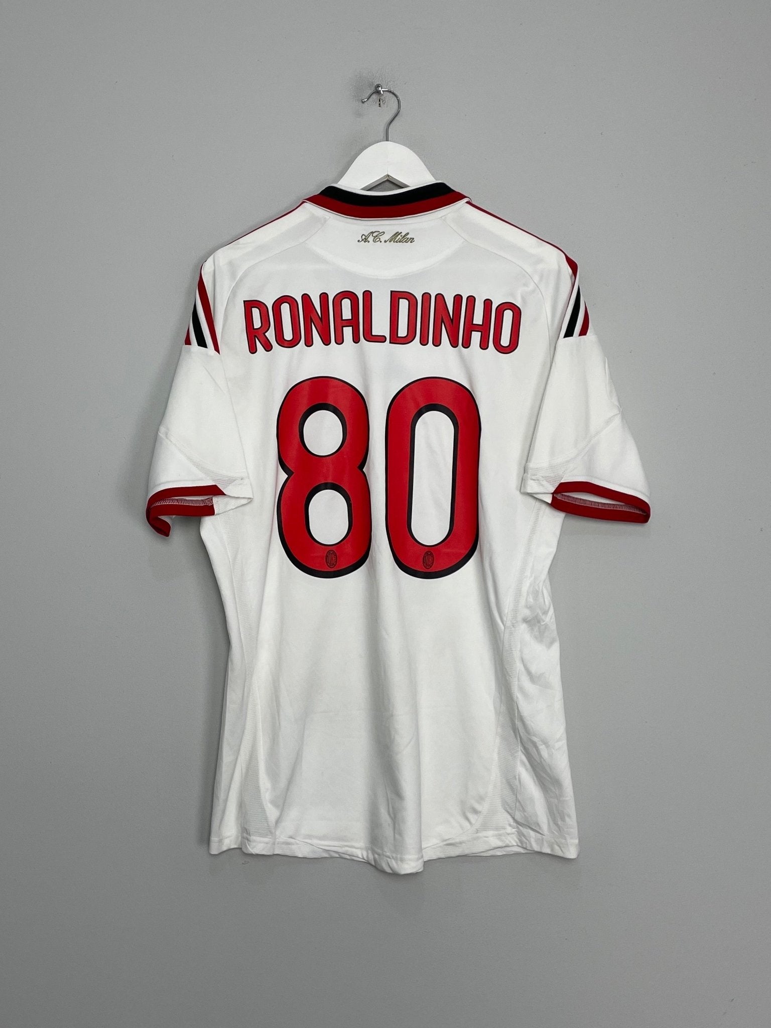 2009/10 AC MILAN RONALDINHO #80 AWAY SHIRT (XL) ADIDAS – Cult Kits