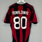 2010/11 AC MILAN RONALDINHO 80 HOME SHIRT (L) ADIDAS - Cult Kits - Large - Buy Vintage Football Shirts, Authentic Retro Football Shirts For Sale, Classic Football Shirts & Soccer Jersey