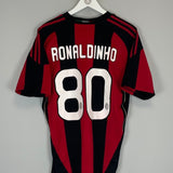 2010/11 AC MILAN RONALDINHO 80 HOME SHIRT (L) ADIDAS - Cult Kits - Large - Buy Vintage Football Shirts, Authentic Retro Football Shirts For Sale, Classic Football Shirts & Soccer Jersey