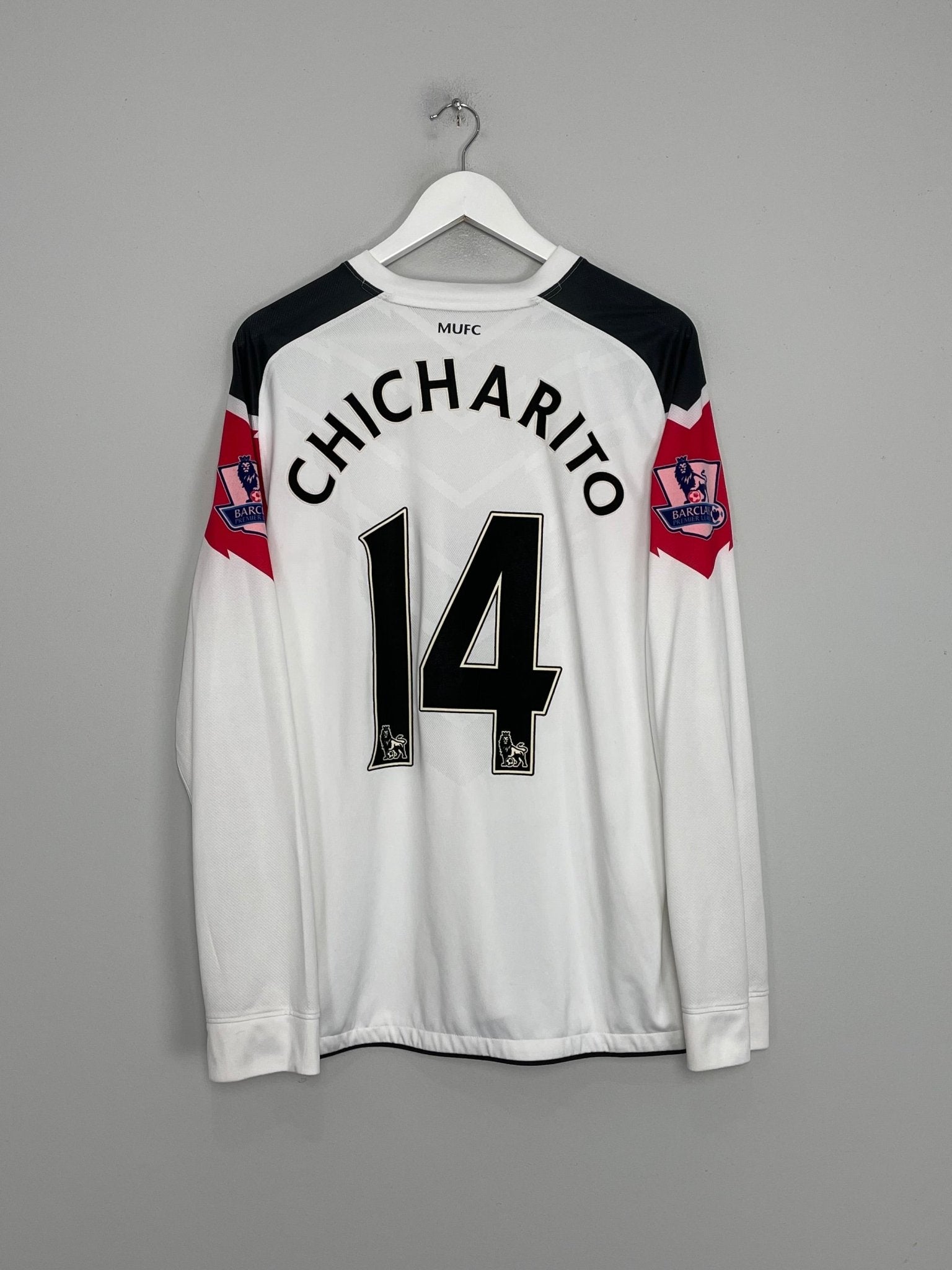 2010/12 MANCHESTER UNITED CHICHARITO #14 L/S AWAY SHIRT (L) NIKE