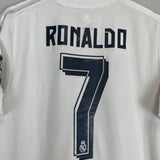 2015/16 REAL MADRID RONALDO 7 C/L HOME SHIRT (L) ADIDAS - Cult Kits - Large - Buy Vintage Football Shirts, Authentic Retro Football Shirts For Sale, Classic Football Shirts & Soccer Jersey