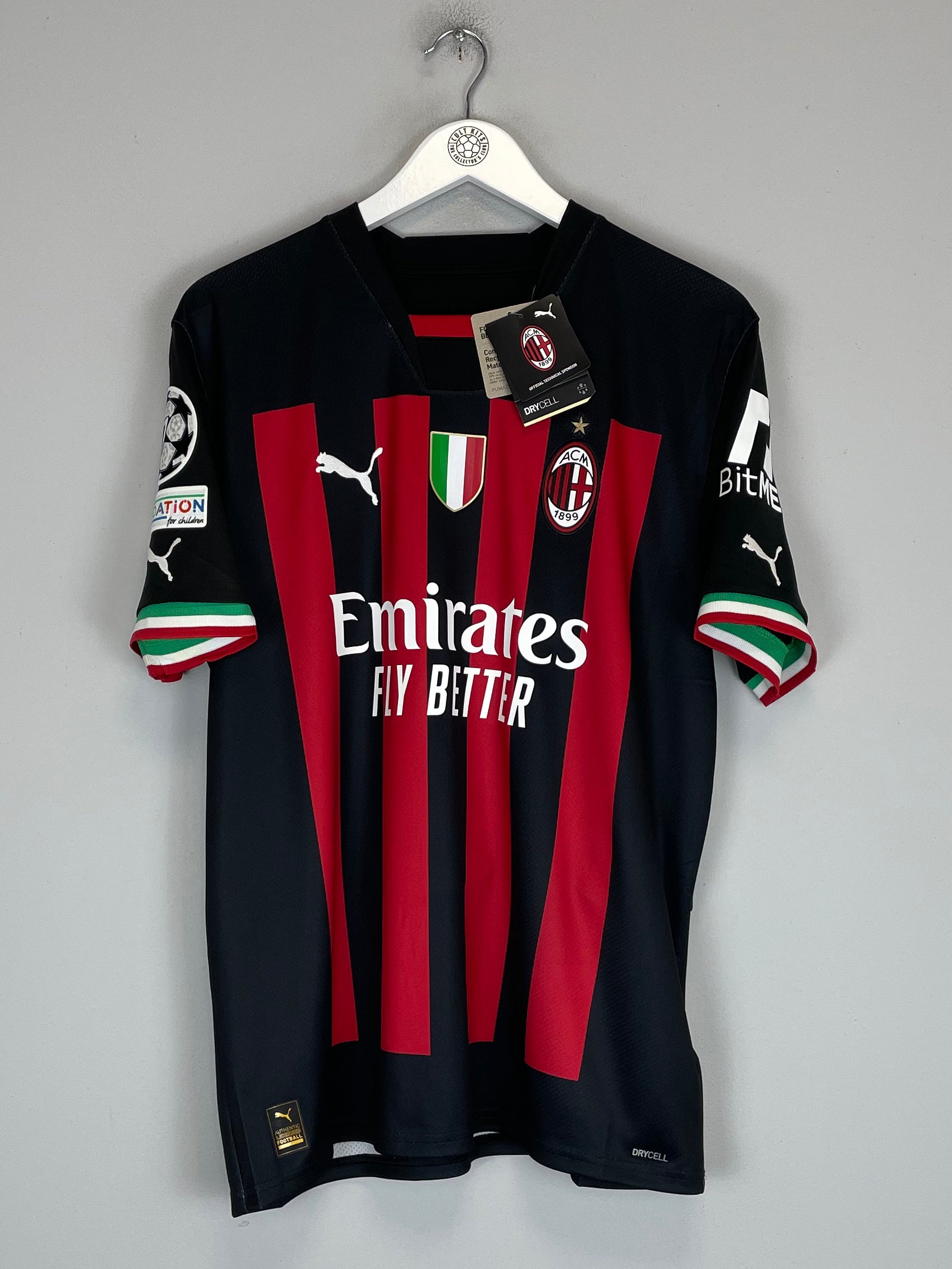 Shop 2022/23 AC Milan Leao #17 *BNWT* C/L Home Shirt (Multiple) Puma, classic football shirts, vintage football shirts & retro soccer jerseys at Cult Kits