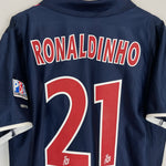 Shop 2001/02 PSG RONALDINHO #21 HOME SHIRT (XL) NIKE, classic football shirts, vintage football shirts & retro soccer jerseys at Cult Kits