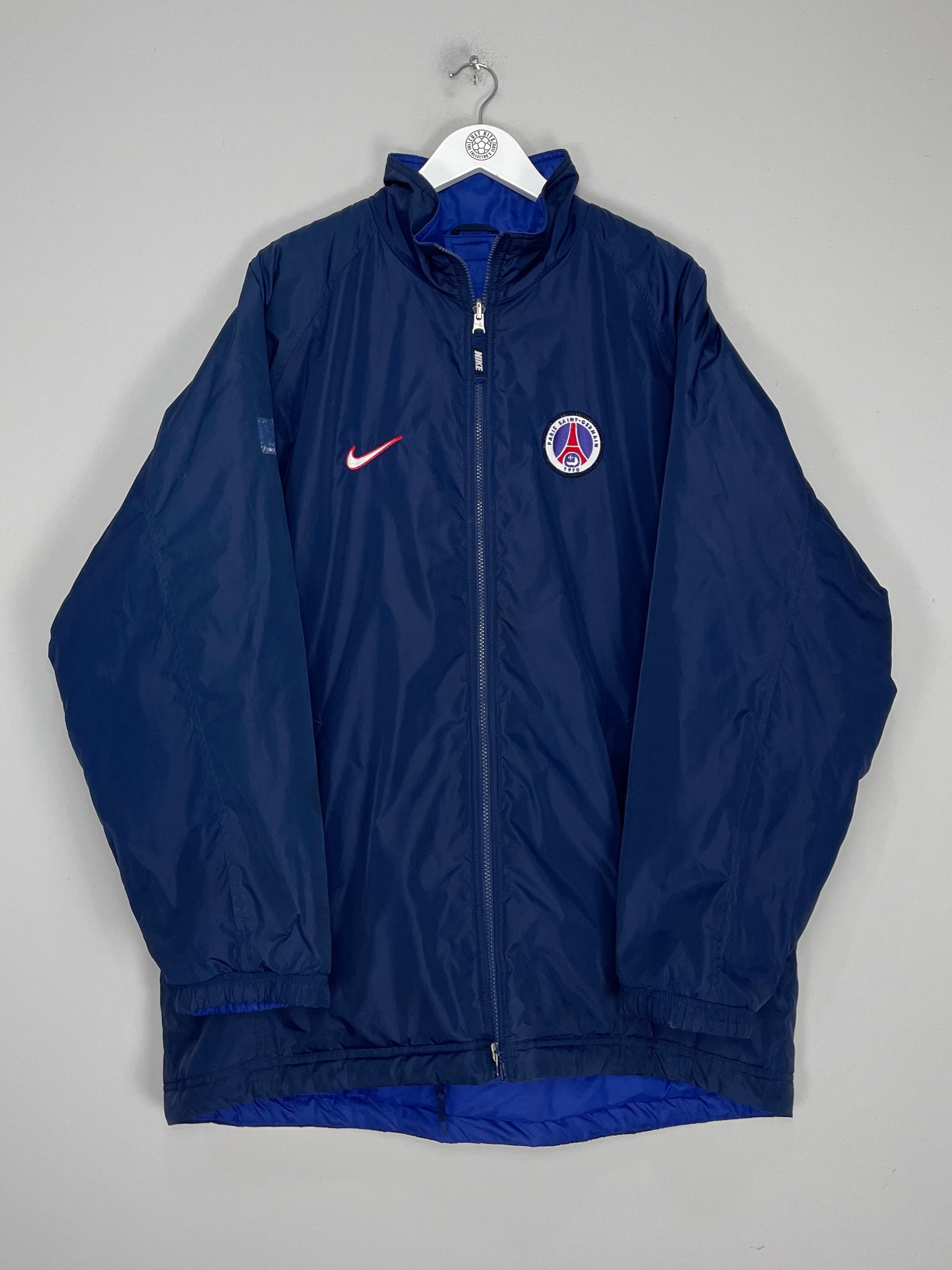 Shop 1997/98 PSG PADDED JACKET (XL) NIKE, classic football shirts, vintage football shirts & retro soccer jerseys at Cult Kits