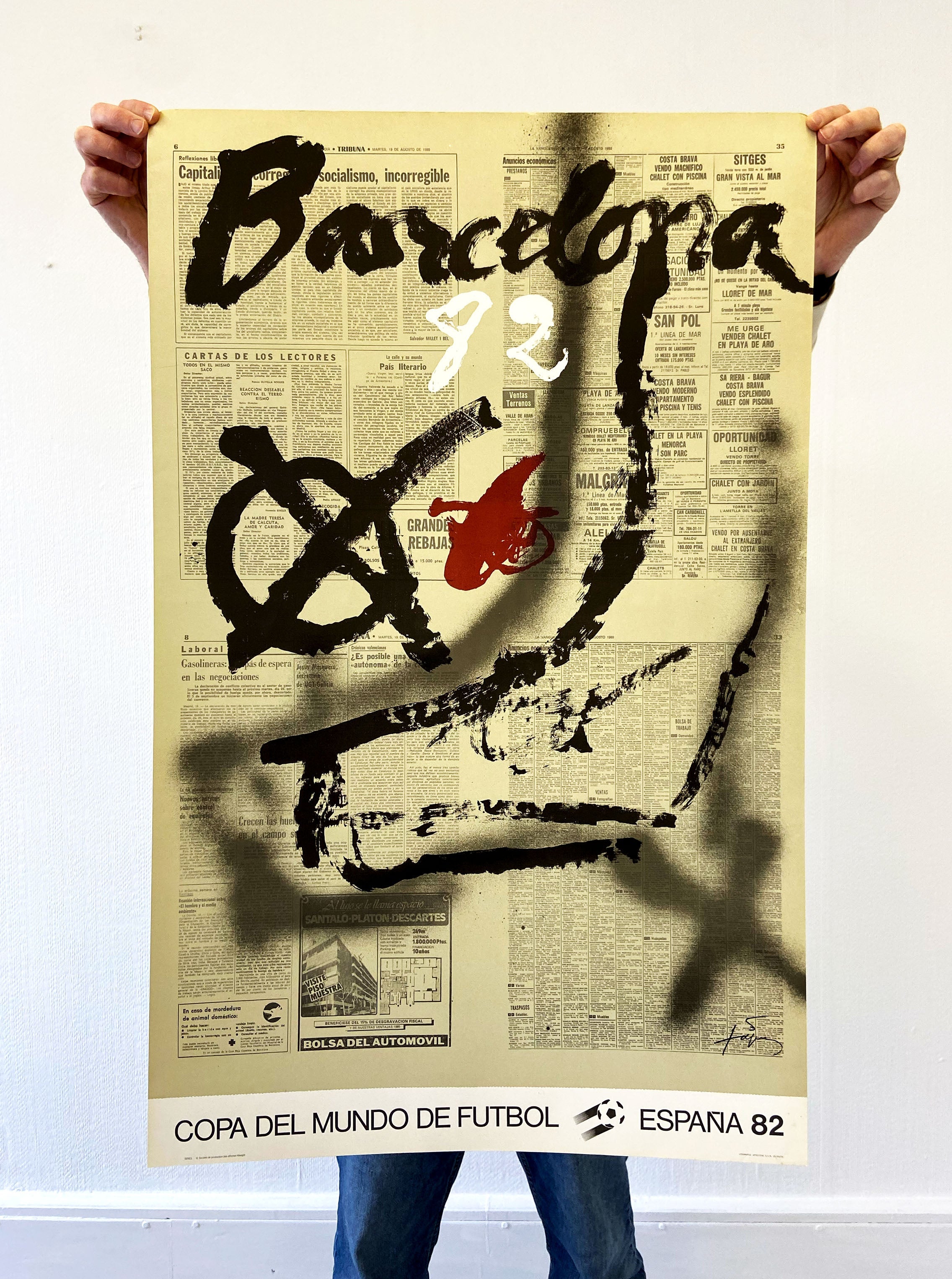 Shop 1982 BARCELONA COPA DEL MUNDO DE FUTBOL ESPANA ORIGINAL PRINT, classic football shirts, vintage football shirts & retro soccer jerseys at Cult Kits
